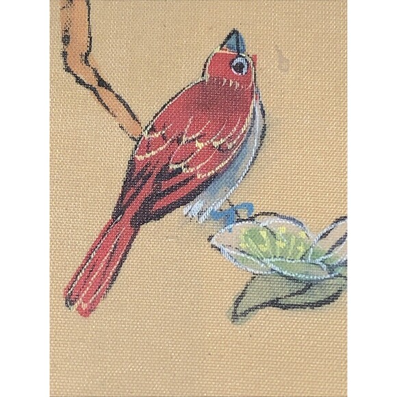 Hand Painted Dual Scene Mini Chinese  Four Panel Silk Screen 12H x 4W” X 4Panels - Picture 11 of 14